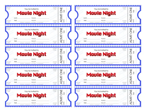 Printed Movie Ticket Manufacturer