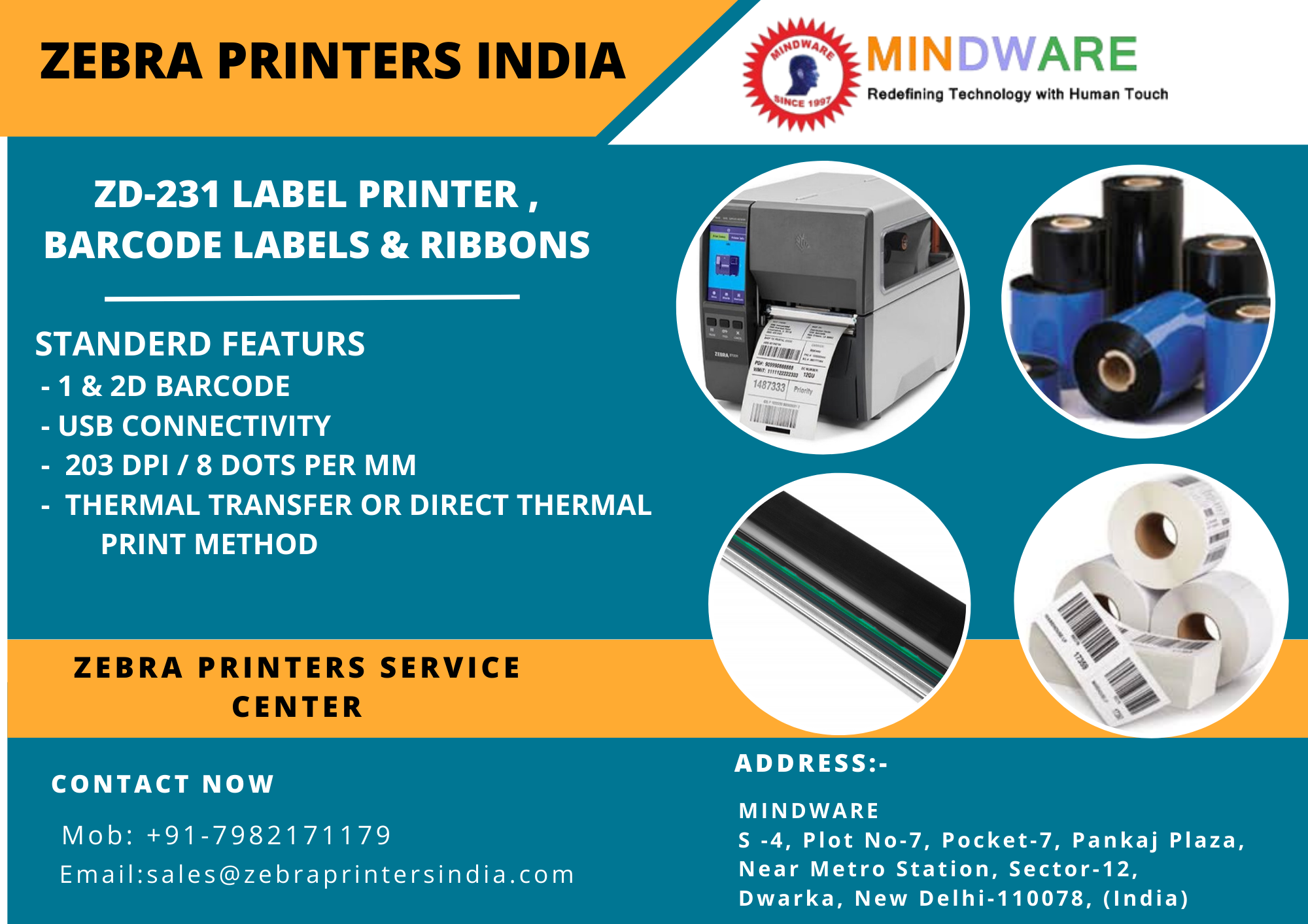 Zebra ZT-231 Industrial Barcode Label Printer By Mindware Zebra ZT-231 Industrial Barcode Label Printer By Mindware